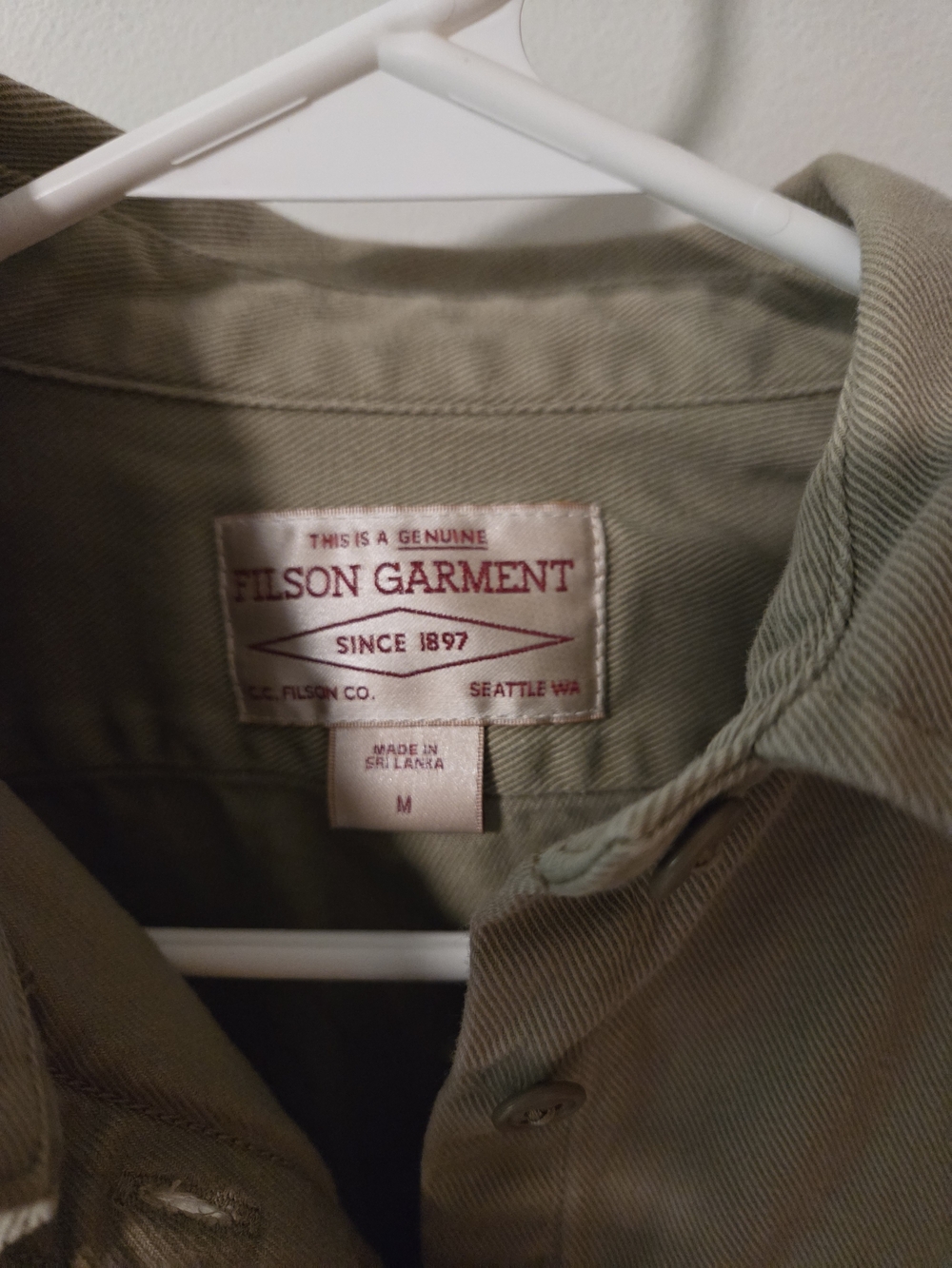 Filson - Olive Utility Button-Front Shirt - Picture 2 of 5